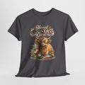 Blessed Country Girl Highland Cow Patriotic Shirt, Christian Western Cowgirl Graphic Tee, American Flag Farm Life T-Shirt