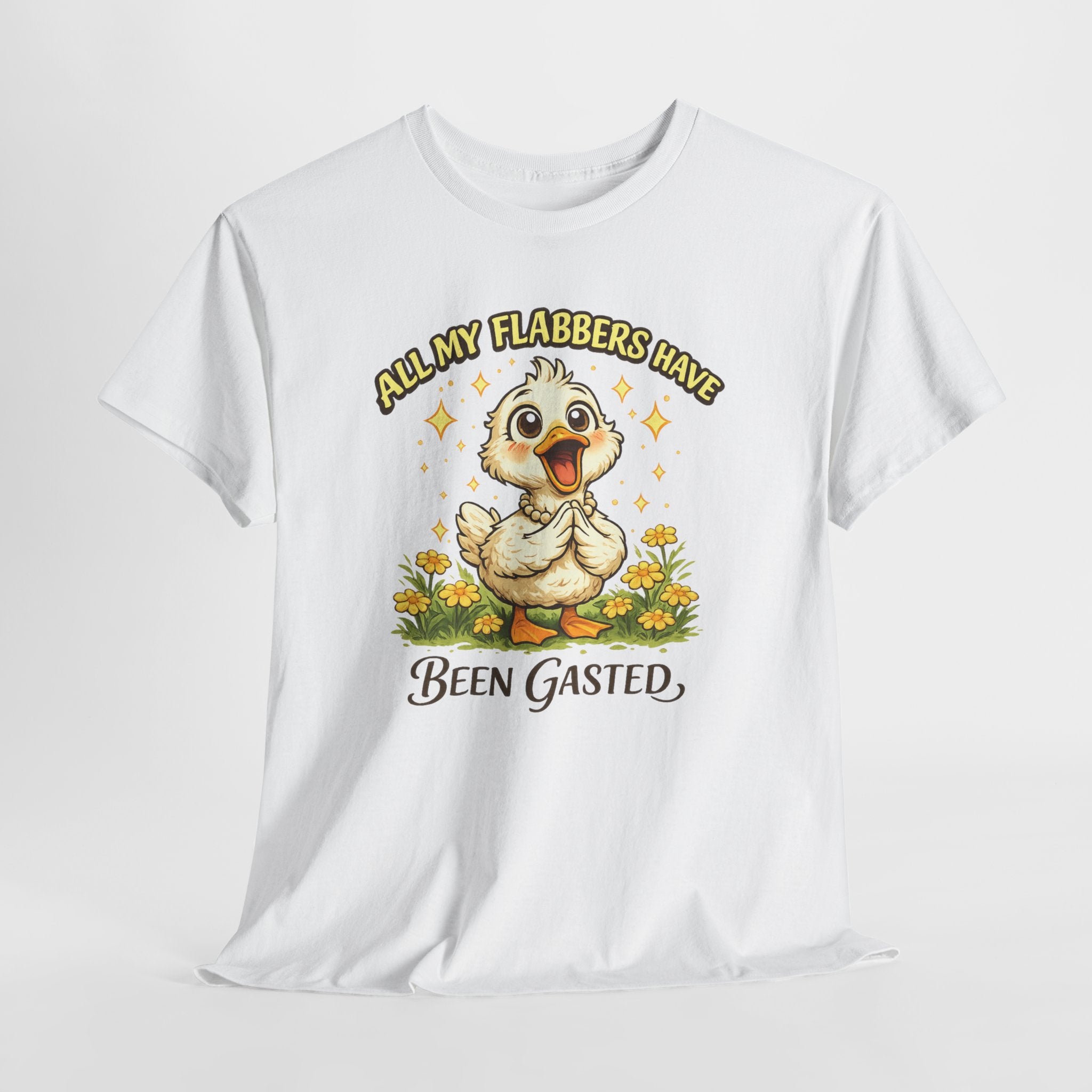 All My Flabbers Have Been Gasted Shirt – Funny Duck Graphic Tee, Cute Animal Humor T-Shirt