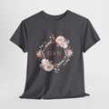 God Greater Than Highs and Lows Christian Shirt – G>↑↓ Faith Floral Wreath Tee – Inspirational Christian Women’s Shirt