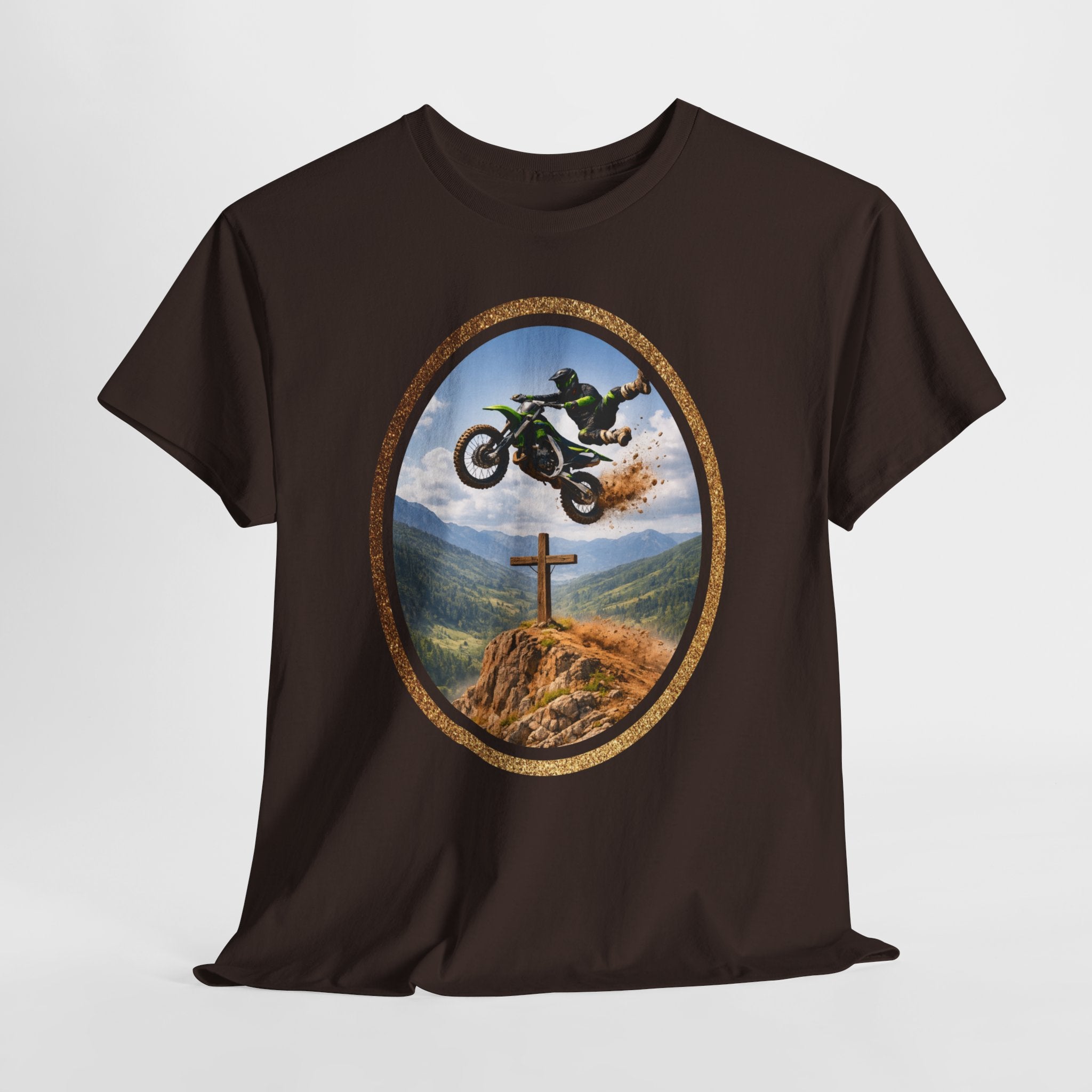 Motocross Faith Shirt – Dirt Bike Jump Over Cross Christian Rider T-Shirt