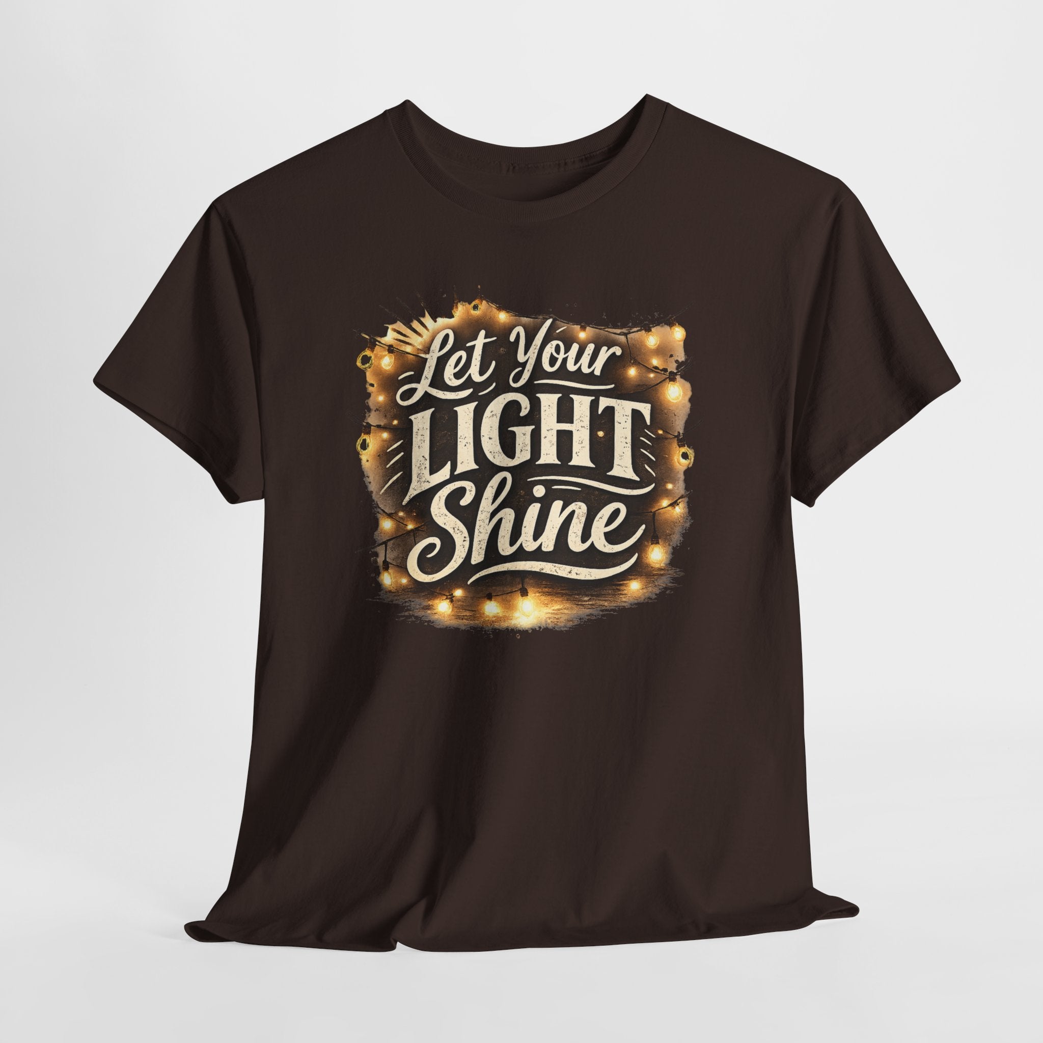 Let Your Light Shine Christian Shirt – Inspirational Faith Bible Verse Tee – Encouragement Christian Graphic Shirt