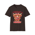Chocolate Keeps Me From Being Moody Shirt – Cute Cow Valentine Graphic Tee, Funny Chocolate Lover Gift, Mood Humor T-Shirt
