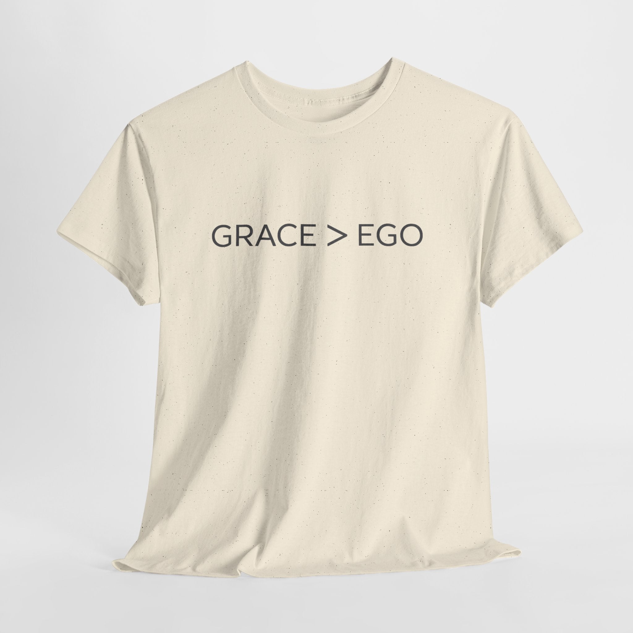 Grace Over Ego Christian T-Shirt – Minimalist Faith Typography Tee