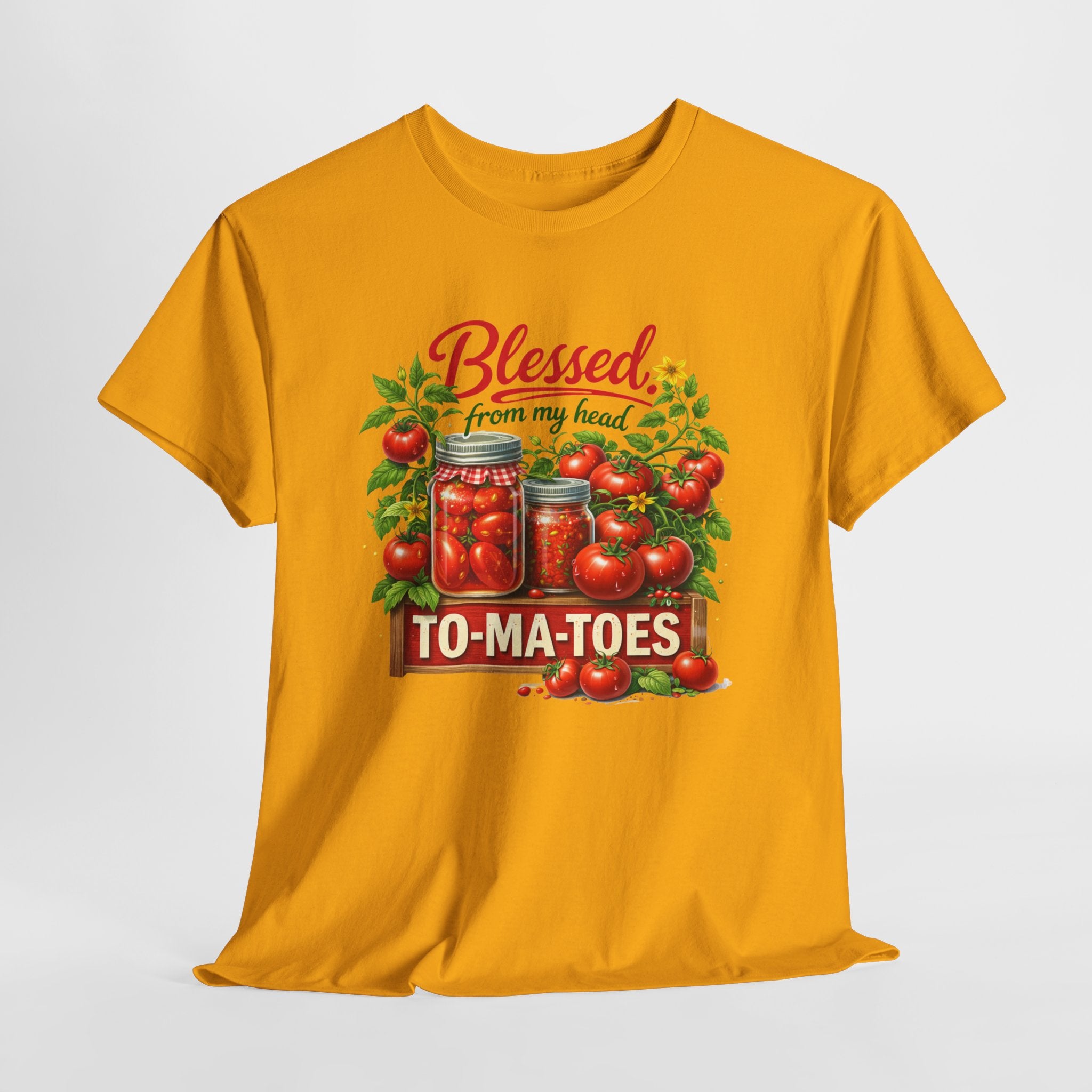 Blessed From My Head To-Ma-Toes Funny Tomato Shirt – Gardening Humor Tee – Homestead Garden Lover Shirt