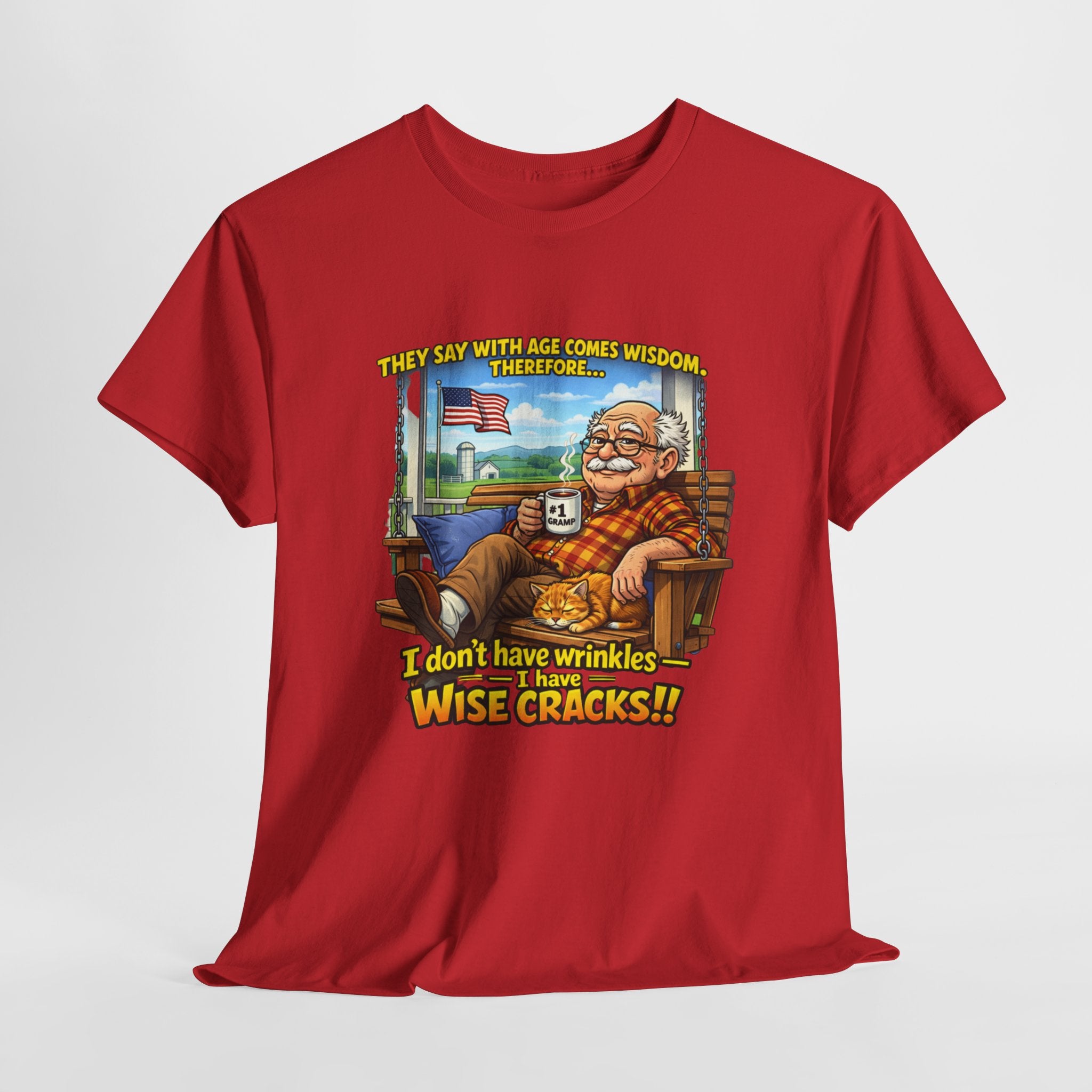Funny Grandpa Wise Cracks Shirt – Aging Humor Graphic Tee for Grandfather, Dad or Senior Gift Idea