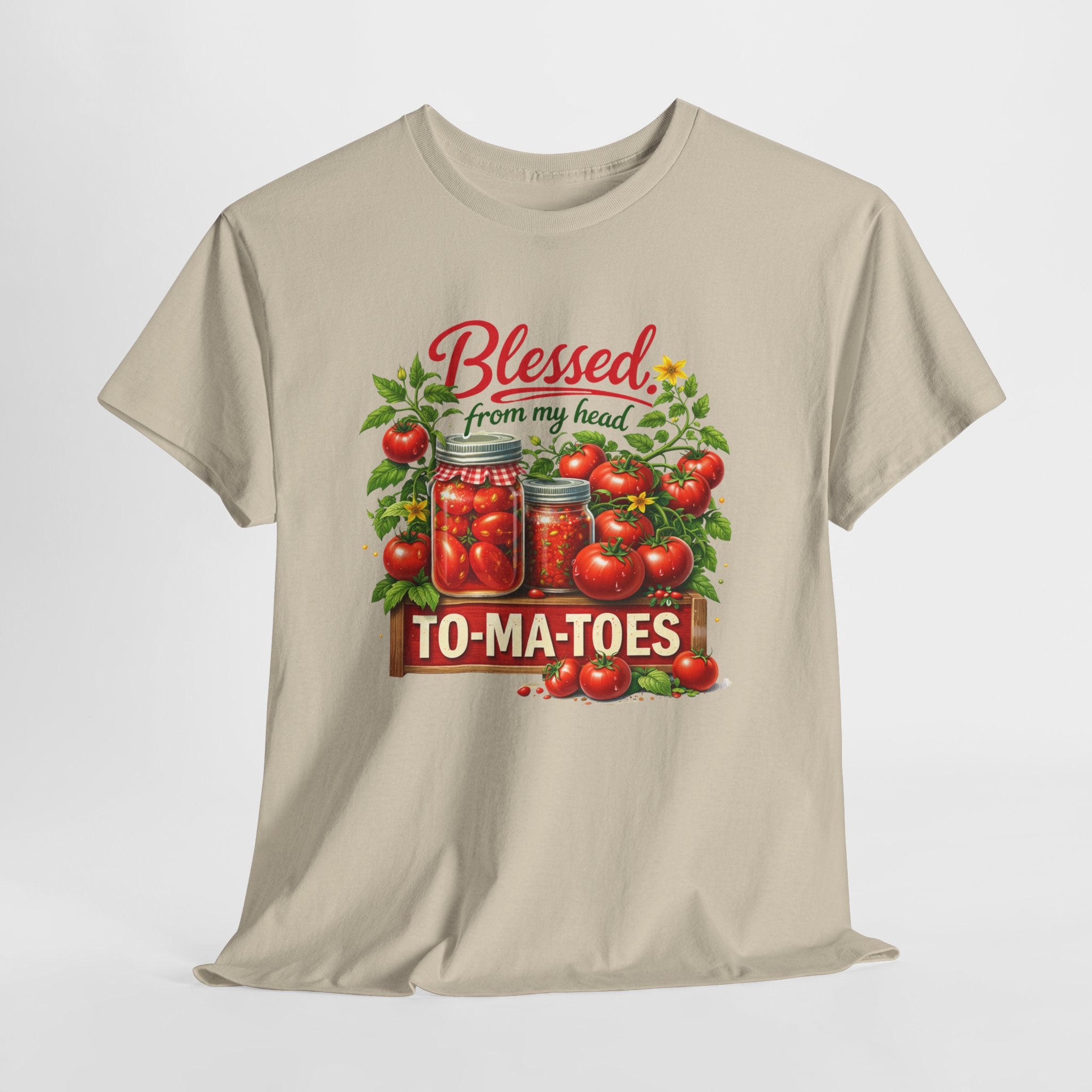 Blessed From My Head To-Ma-Toes Funny Tomato Shirt – Gardening Humor Tee – Homestead Garden Lover Shirt