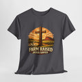 Farm Raised Jesus Saved Shirt | Christian Country T-Shirt | Faith Farm Life Graphic Tee | Rustic Christian Apparel