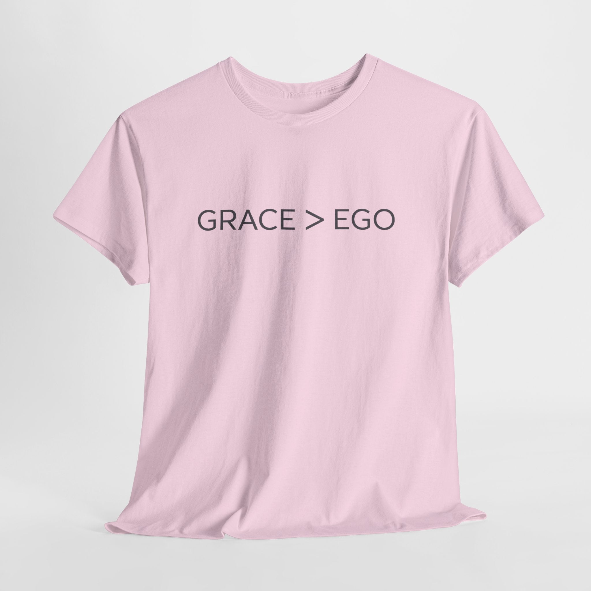 Grace Over Ego Christian T-Shirt – Minimalist Faith Typography Tee