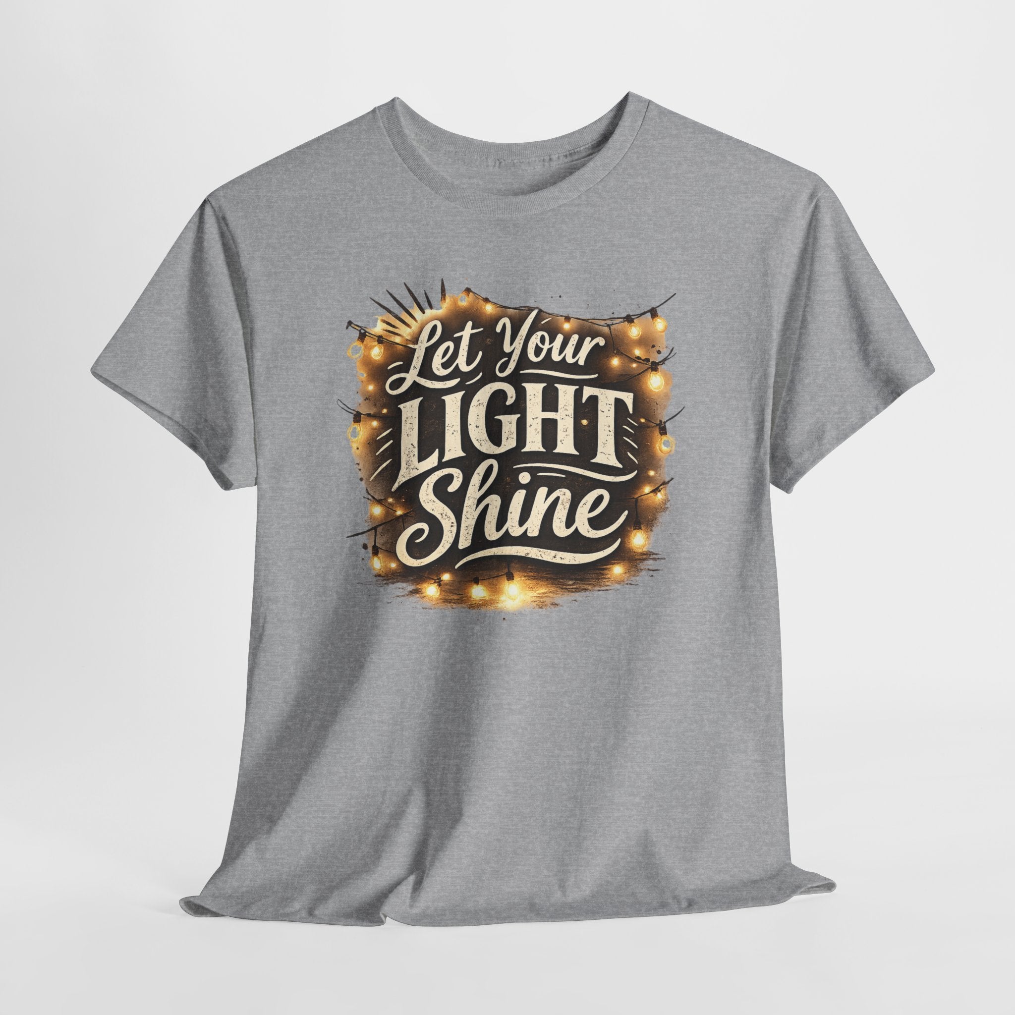 Let Your Light Shine Christian Shirt – Inspirational Faith Bible Verse Tee – Encouragement Christian Graphic Shirt