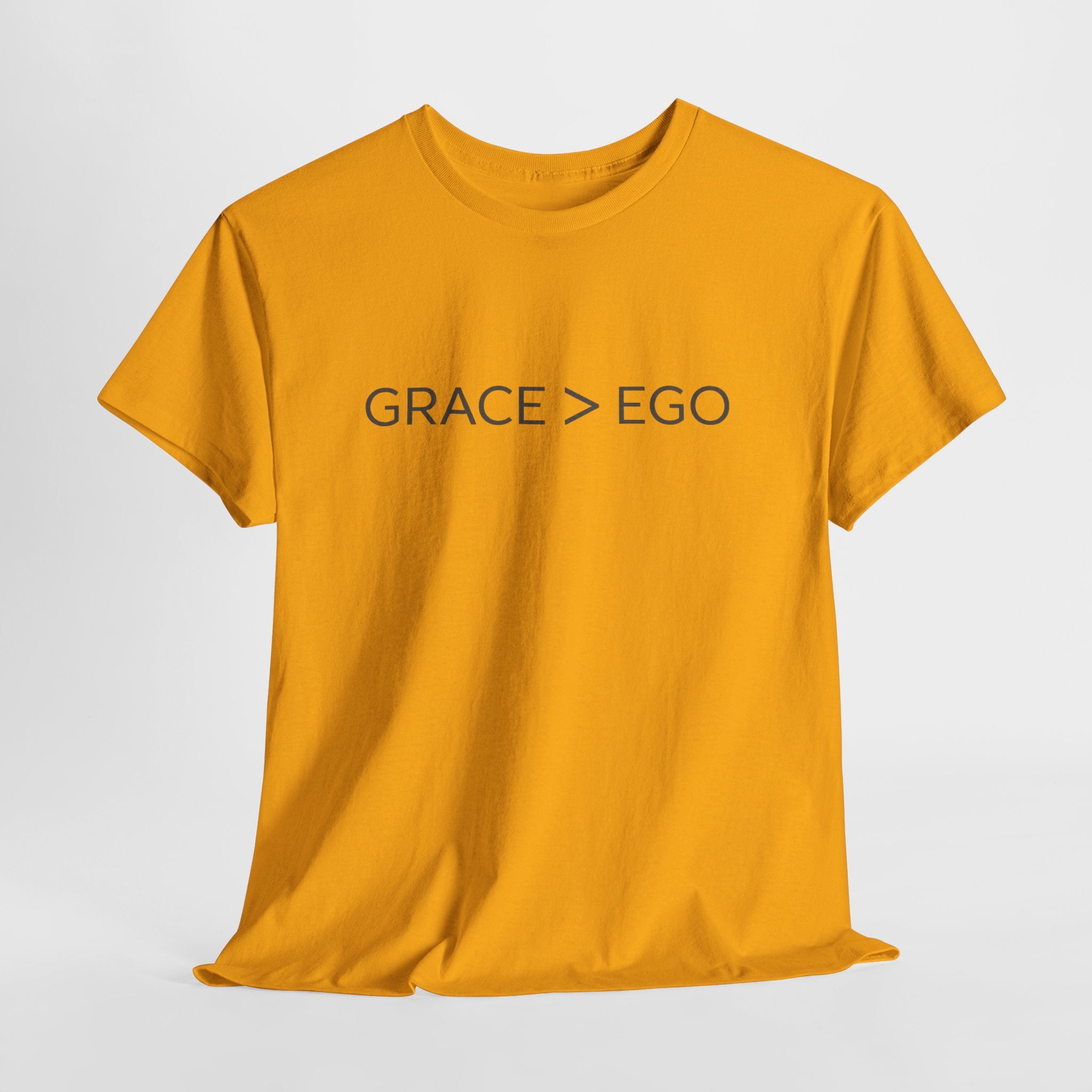 Grace Over Ego Christian T-Shirt – Minimalist Faith Typography Tee