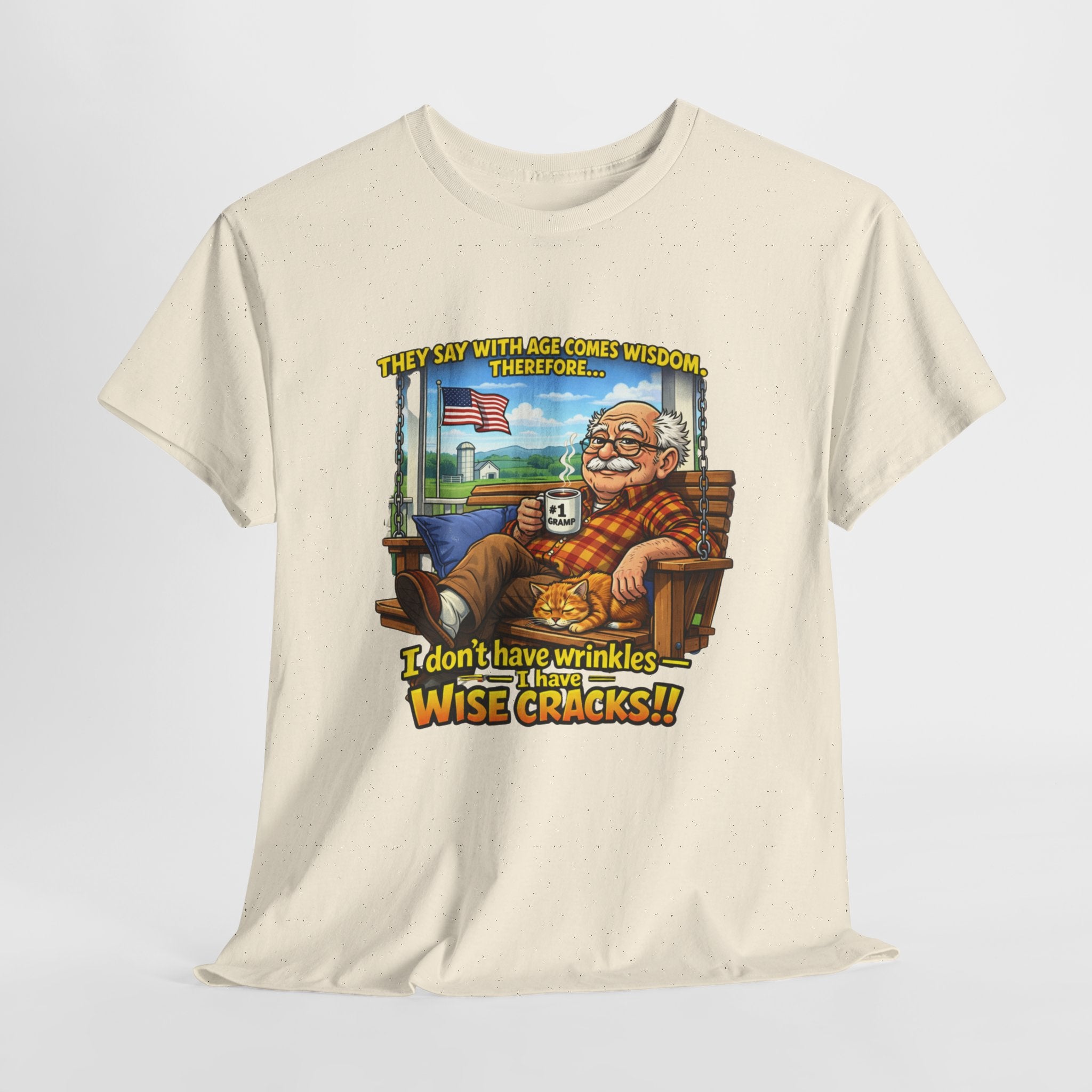 Funny Grandpa Wise Cracks Shirt – Aging Humor Graphic Tee for Grandfather, Dad or Senior Gift Idea