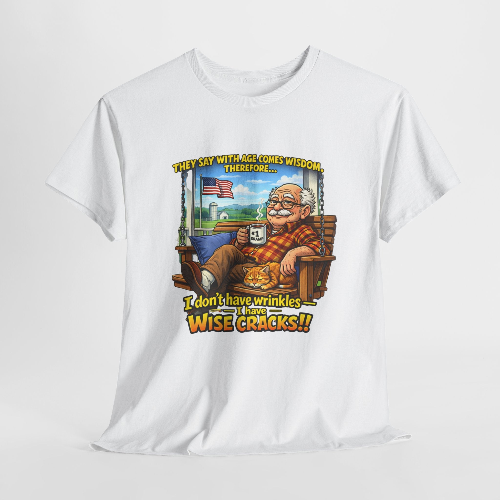 Funny Grandpa Wise Cracks Shirt – Aging Humor Graphic Tee for Grandfather, Dad or Senior Gift Idea