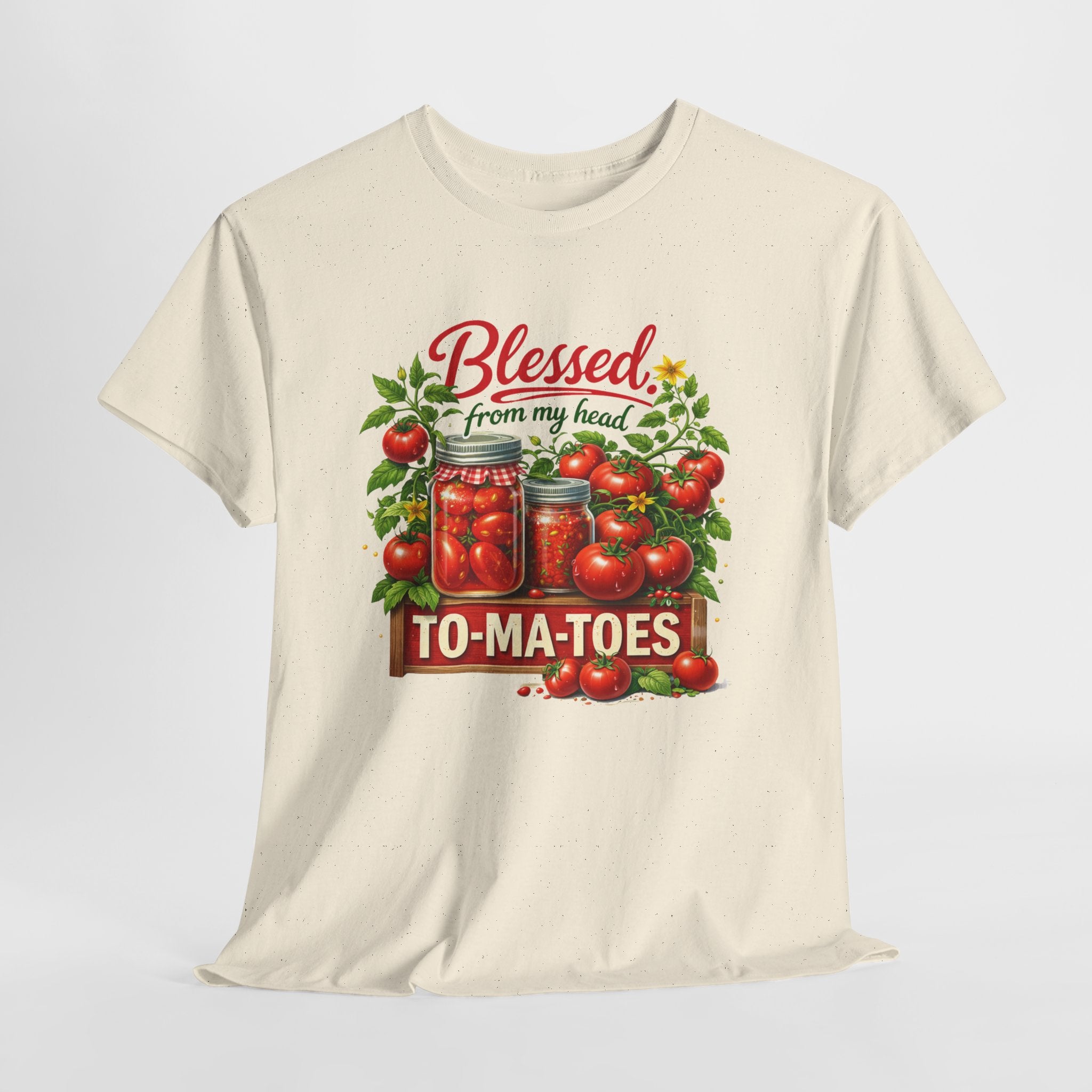 Blessed From My Head To-Ma-Toes Funny Tomato Shirt – Gardening Humor Tee – Homestead Garden Lover Shirt