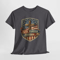 Faith Family Freedom Patriotic Christian Shirt, American Flag Cross Tee, USA Faith Based 4th of July T-Shirt