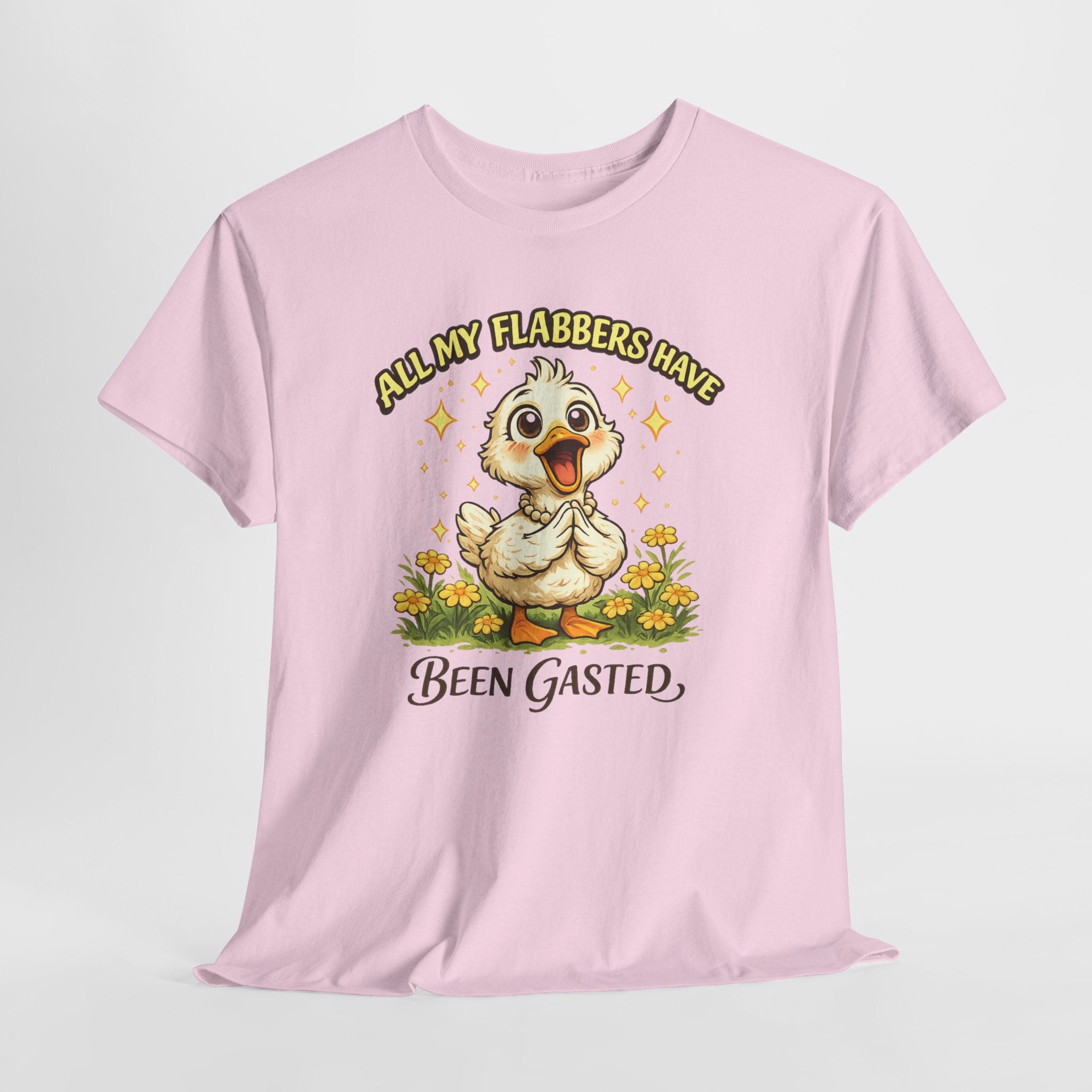 All My Flabbers Have Been Gasted Shirt – Funny Duck Graphic Tee, Cute Animal Humor T-Shirt