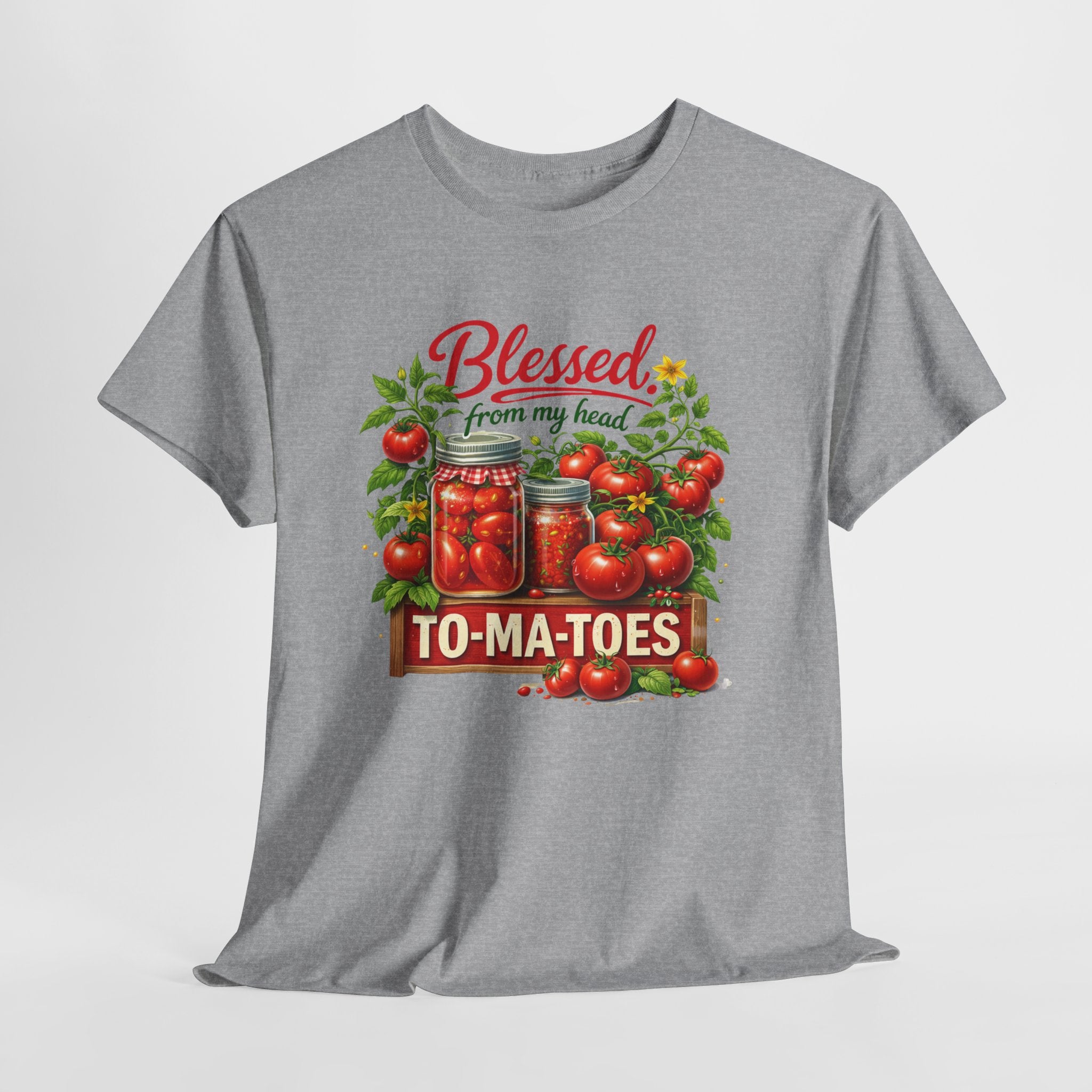 Blessed From My Head To-Ma-Toes Funny Tomato Shirt – Gardening Humor Tee – Homestead Garden Lover Shirt