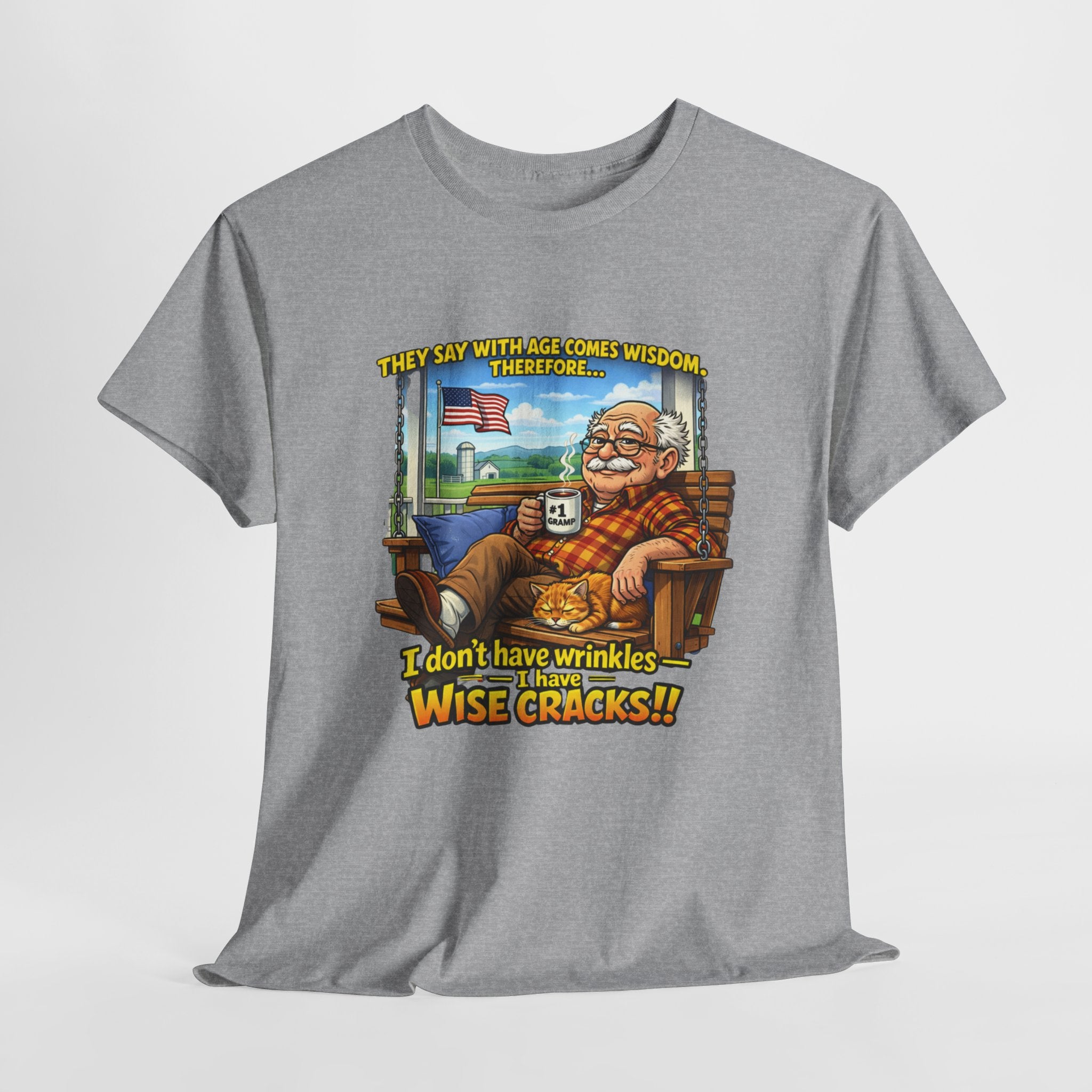 Funny Grandpa Wise Cracks Shirt – Aging Humor Graphic Tee for Grandfather, Dad or Senior Gift Idea