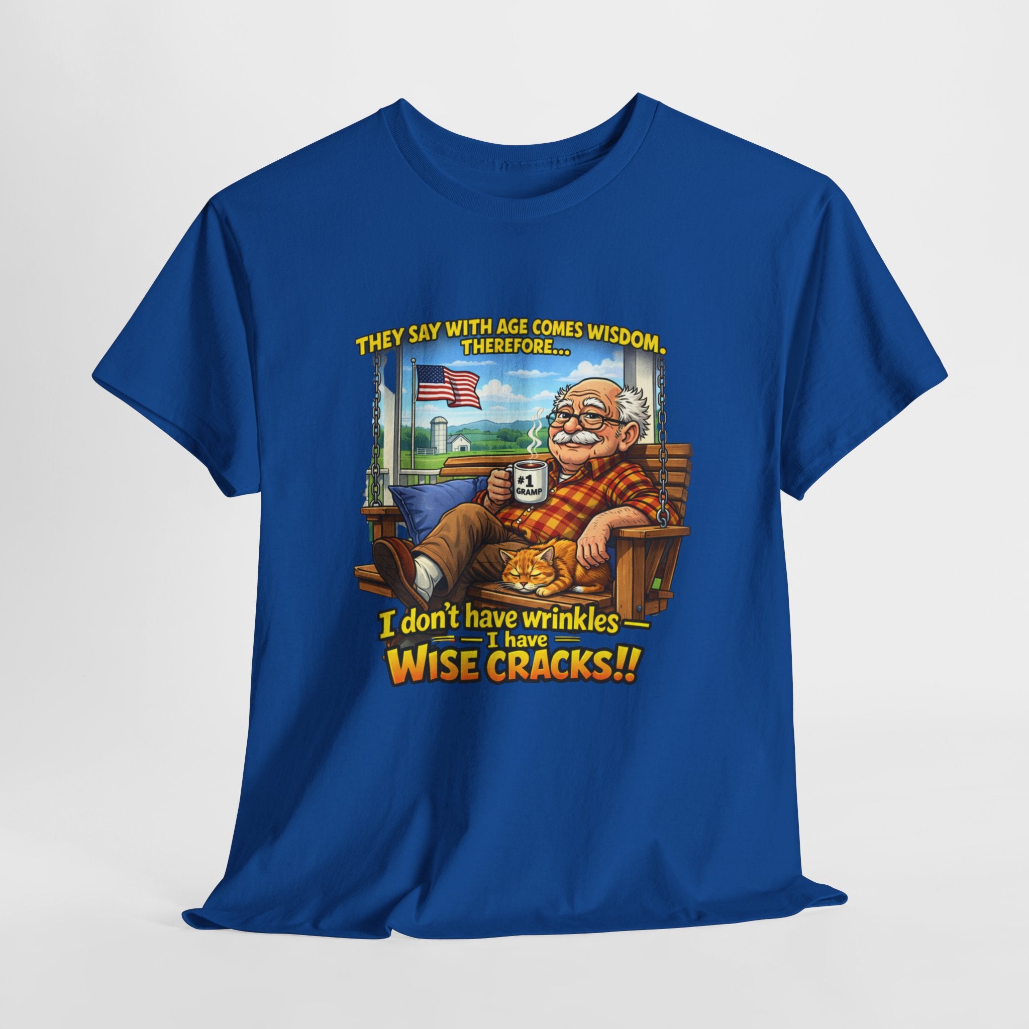 Funny Grandpa Wise Cracks Shirt – Aging Humor Graphic Tee for Grandfather, Dad or Senior Gift Idea