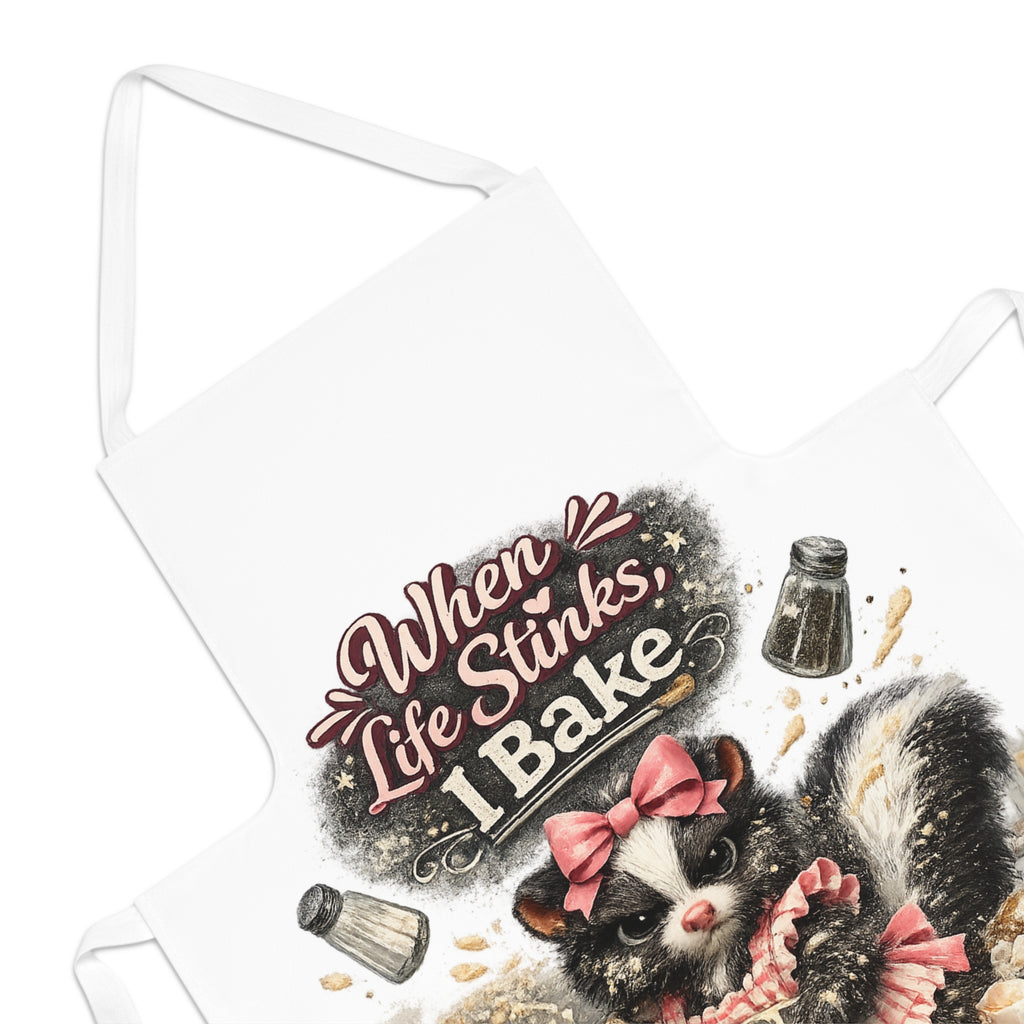 When Life Stinks I Bake Funny Baking Apron – Cute Baker Gift – Kitchen Humor Cooking Apron for Women