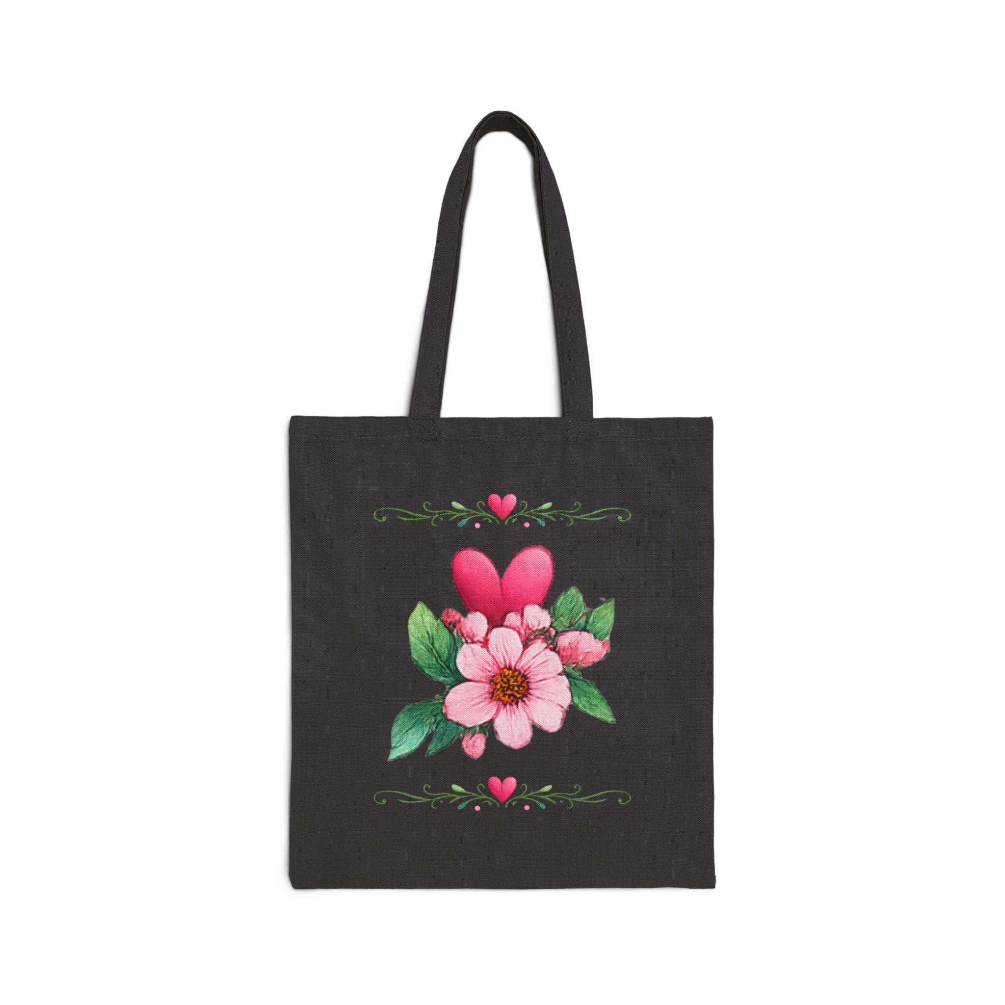 Christian Floral Tote Bag – Faith Inspired Canvas Tote – Church Bible Study Bag – Divine Disorder Apparel Tote