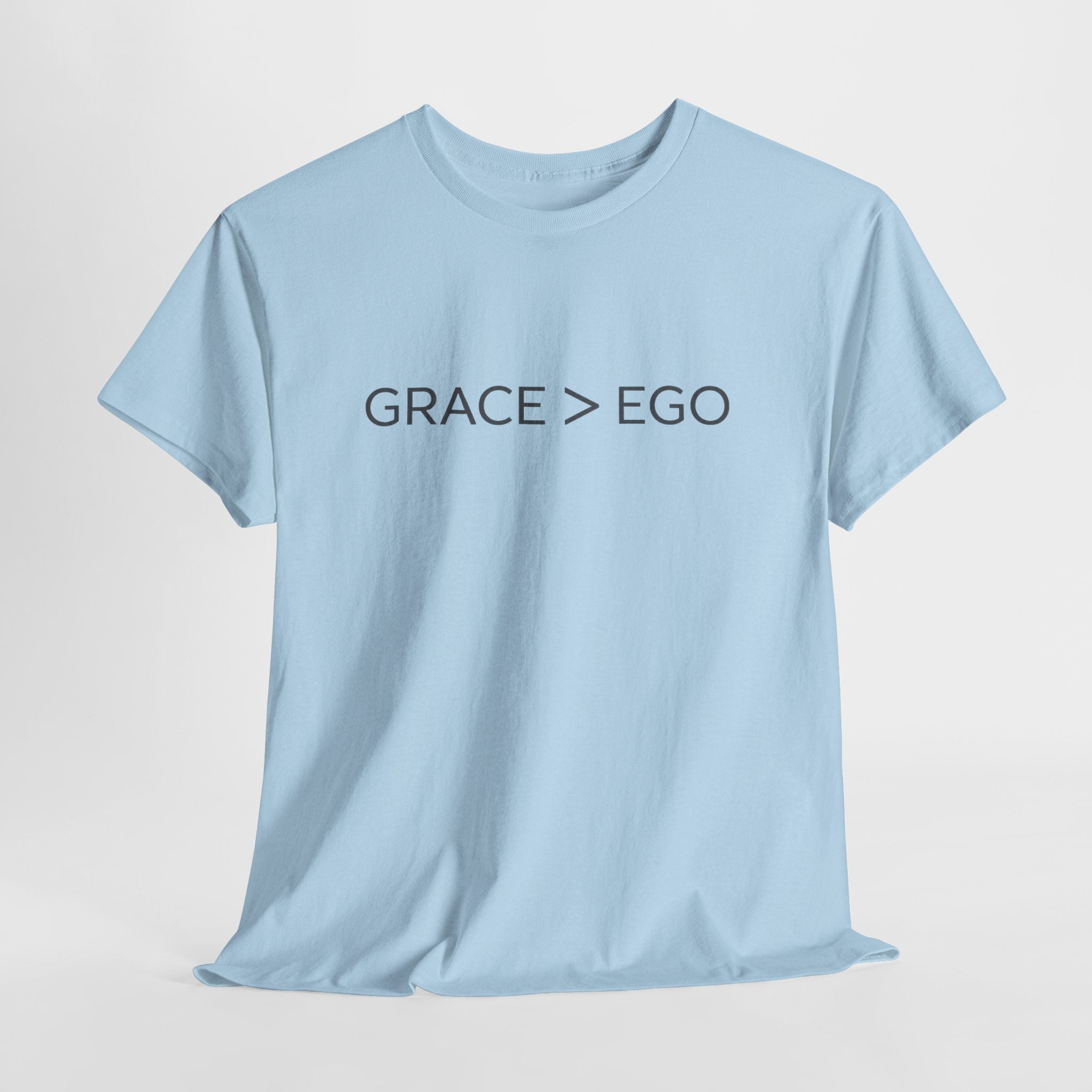 Grace Over Ego Christian T-Shirt – Minimalist Faith Typography Tee