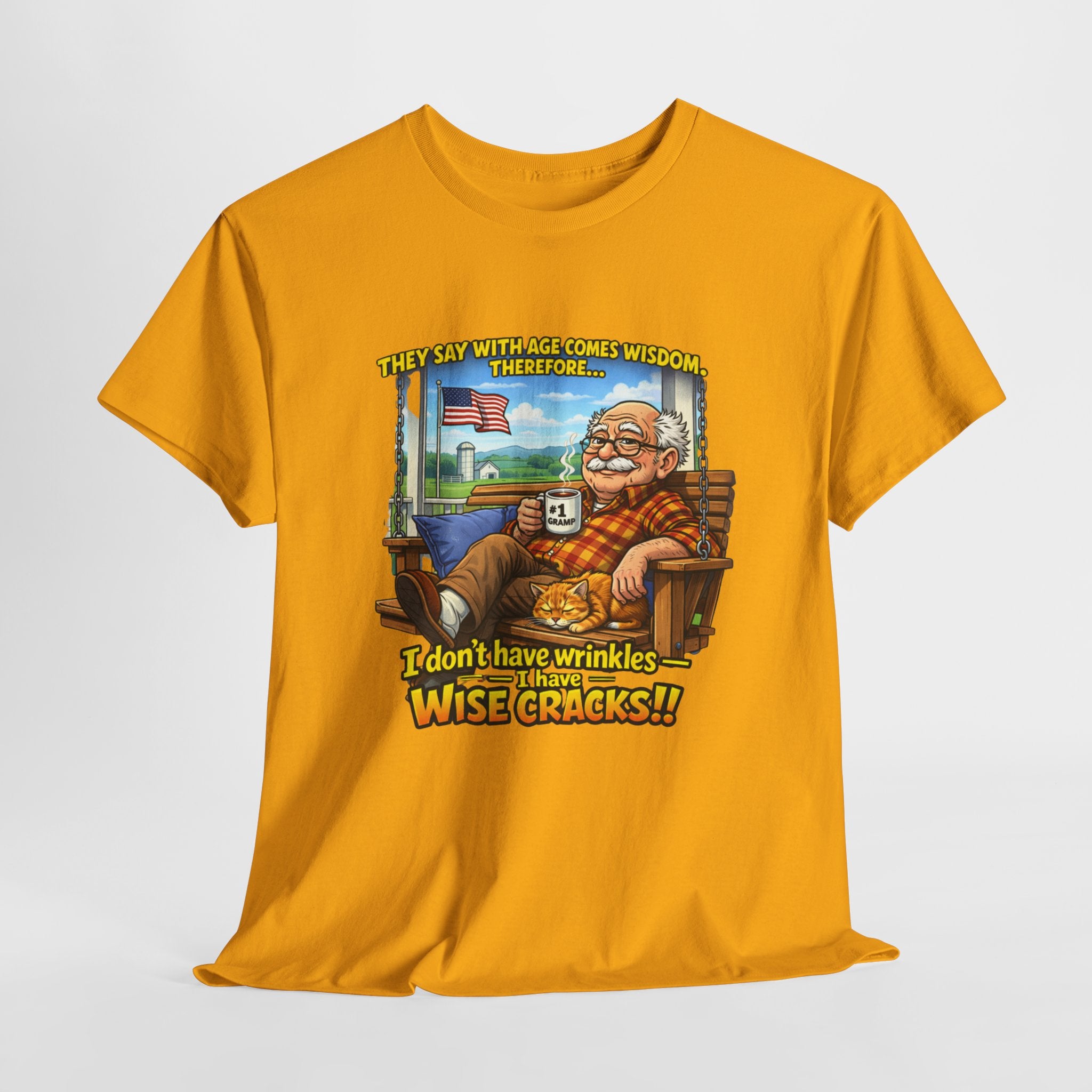 Funny Grandpa Wise Cracks Shirt – Aging Humor Graphic Tee for Grandfather, Dad or Senior Gift Idea