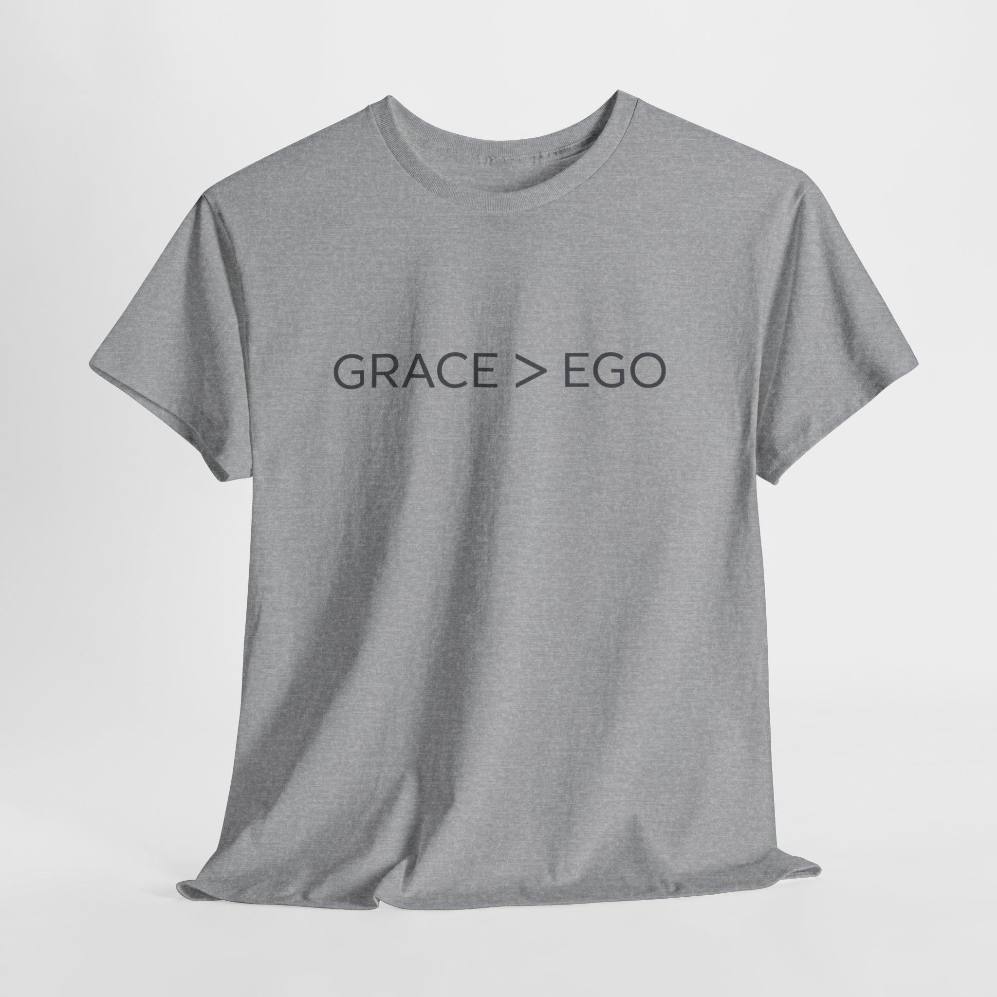 Grace Over Ego Christian T-Shirt – Minimalist Faith Typography Tee