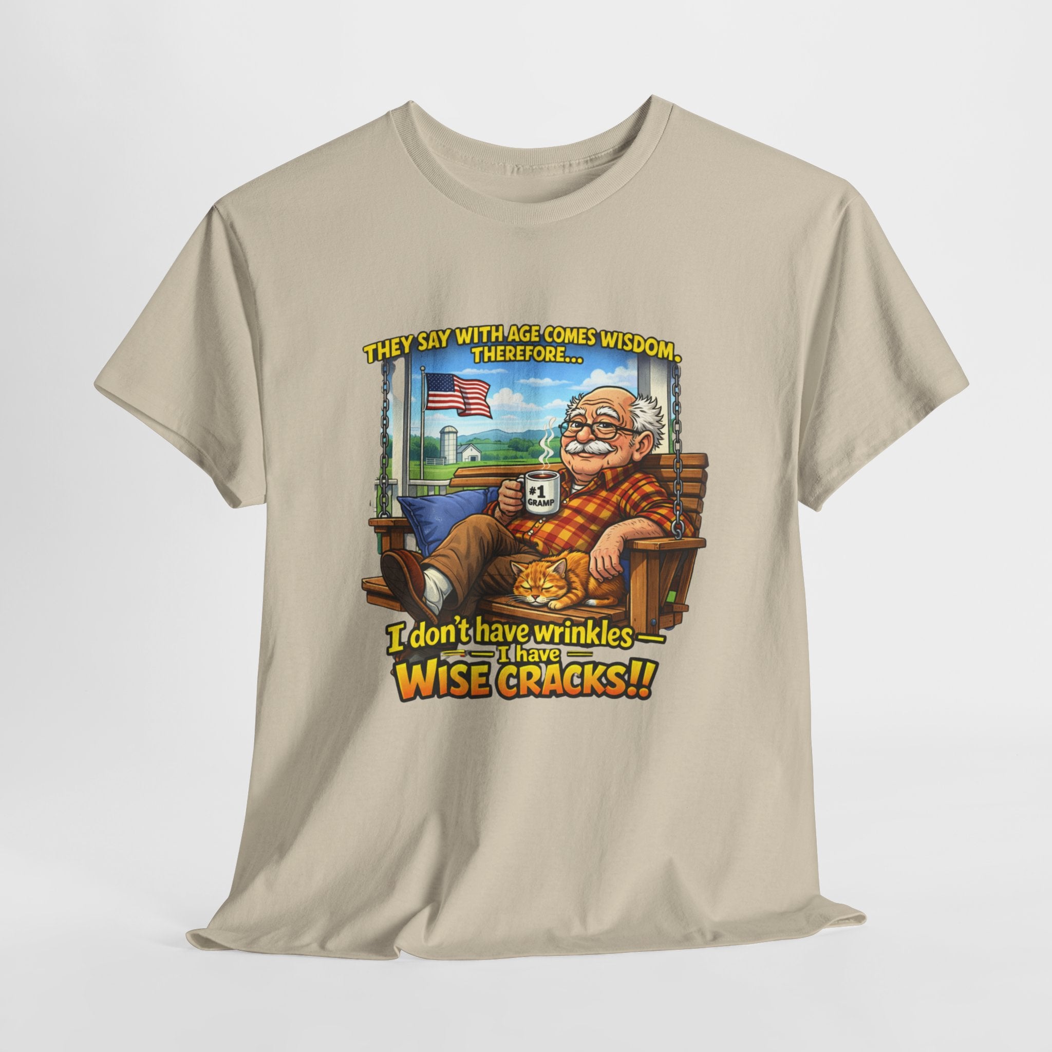 Funny Grandpa Wise Cracks Shirt – Aging Humor Graphic Tee for Grandfather, Dad or Senior Gift Idea