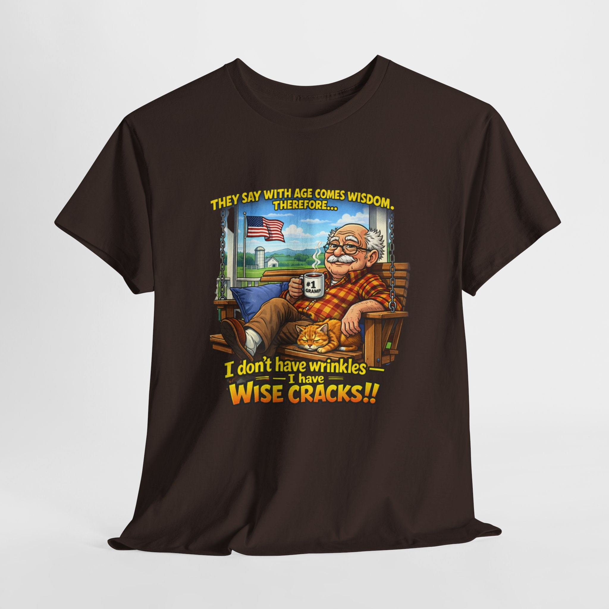Funny Grandpa Wise Cracks Shirt – Aging Humor Graphic Tee for Grandfather, Dad or Senior Gift Idea