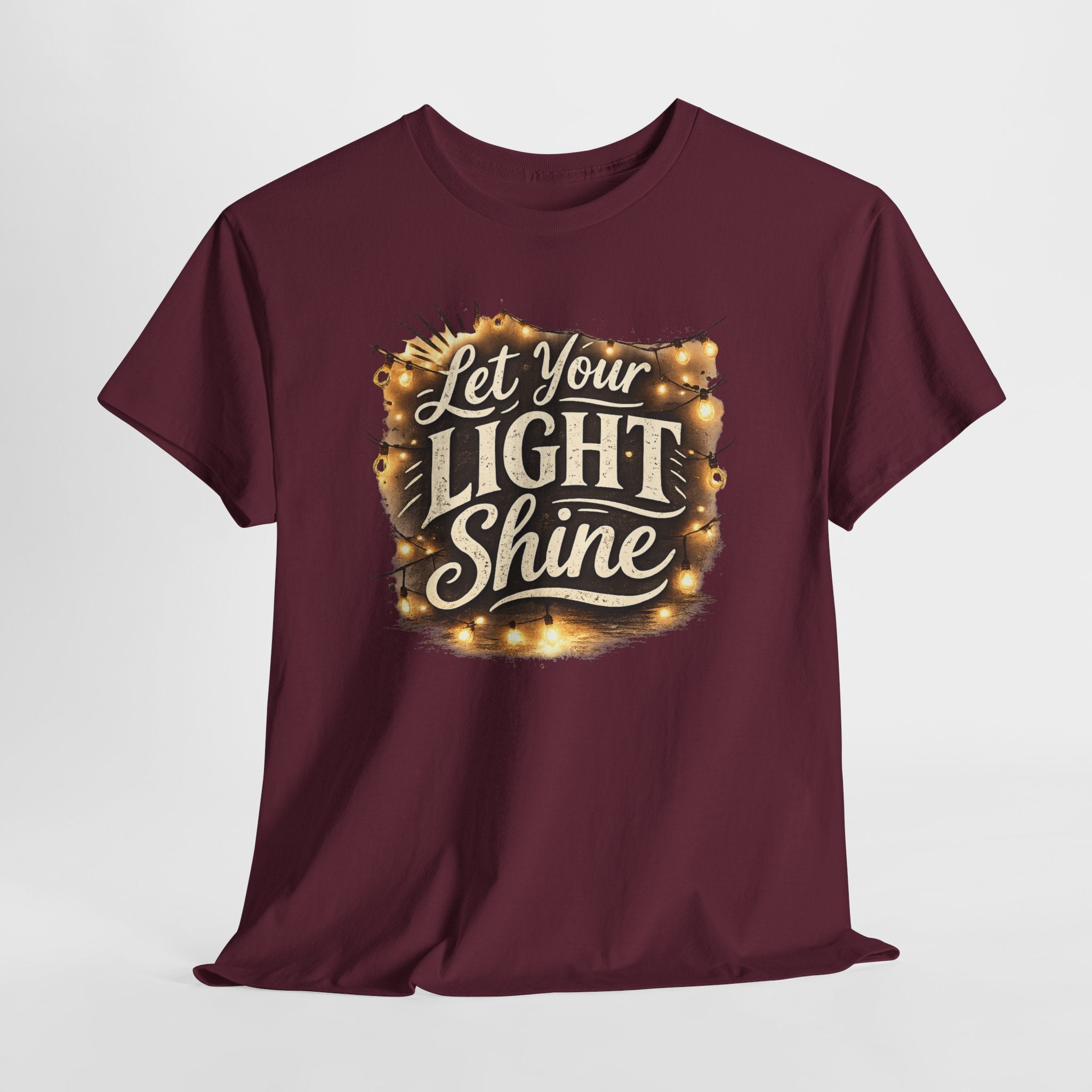 Let Your Light Shine Christian Shirt – Inspirational Faith Bible Verse Tee – Encouragement Christian Graphic Shirt
