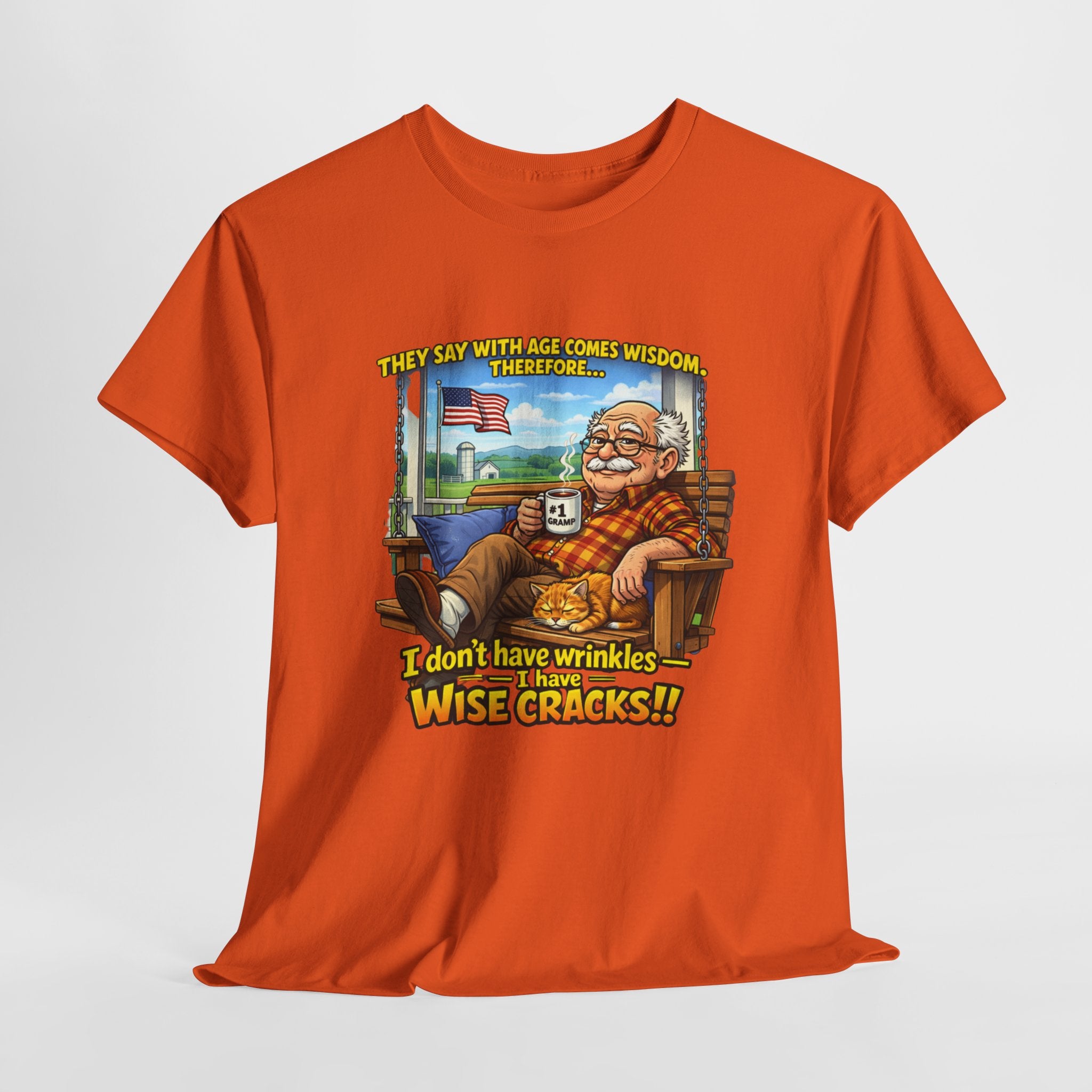 Funny Grandpa Wise Cracks Shirt – Aging Humor Graphic Tee for Grandfather, Dad or Senior Gift Idea