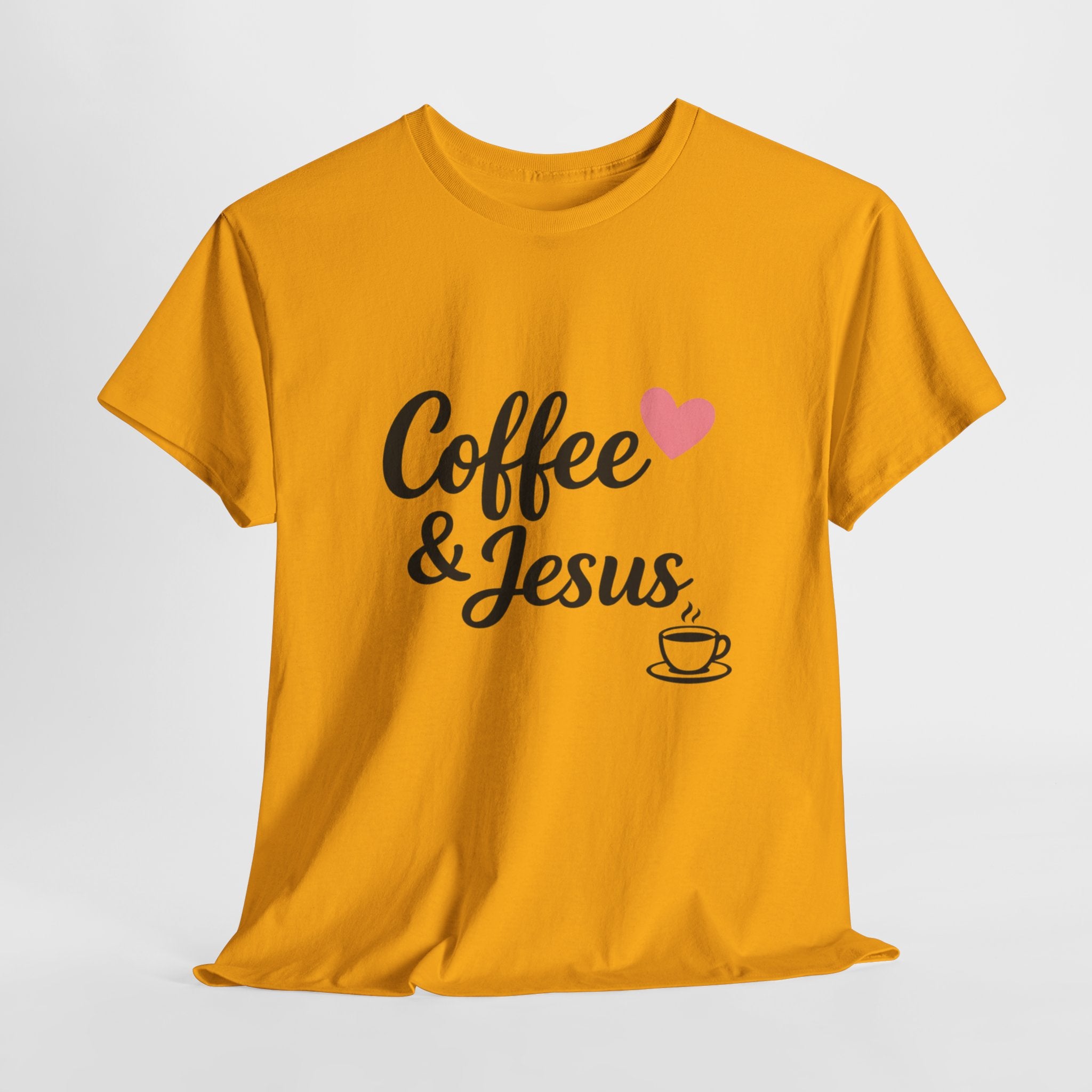 Coffee and Jesus Shirt – Cute Christian Coffee Lover Graphic Tee for Women, Faith & Coffee Inspirational T-Shirt
