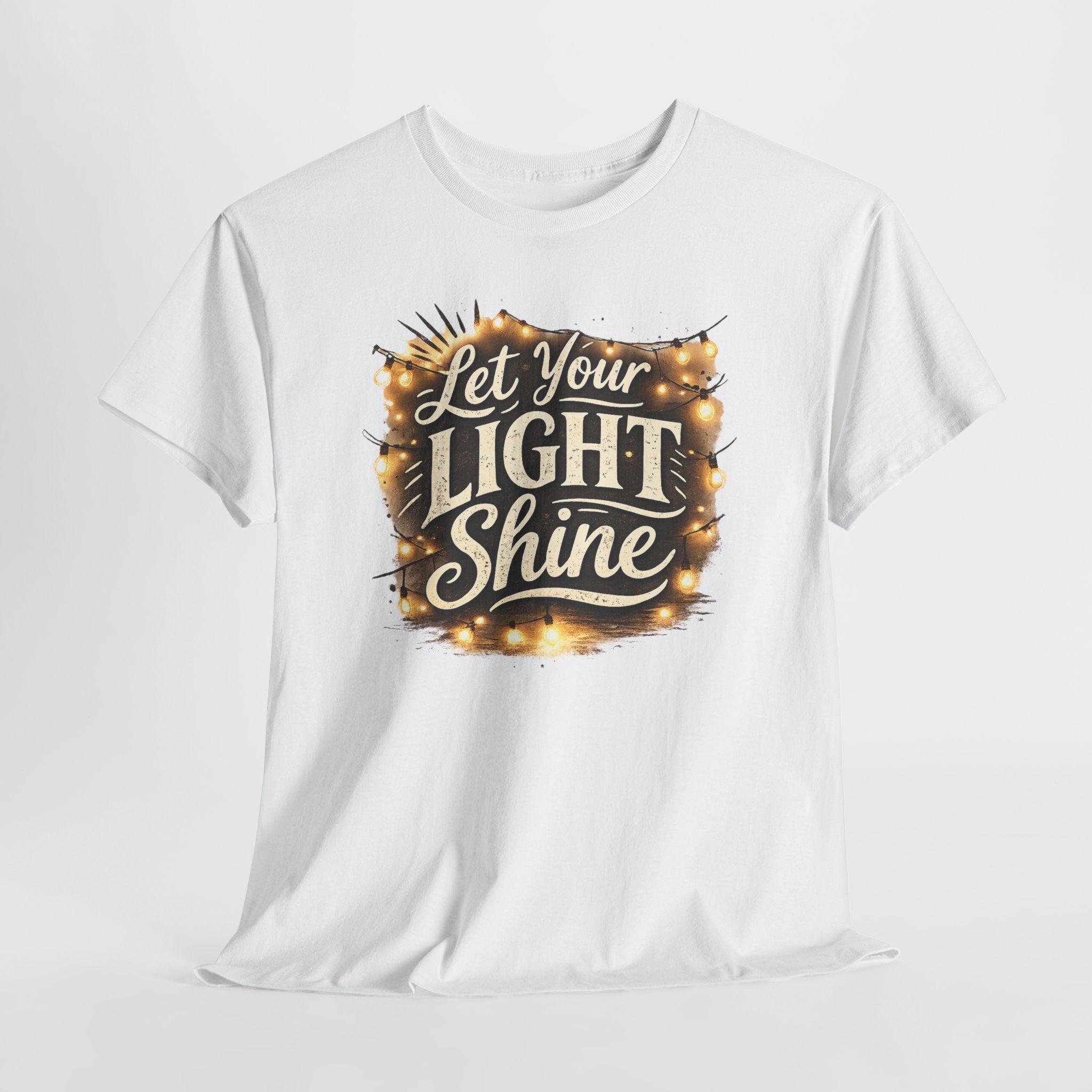 Let Your Light Shine Christian Shirt – Inspirational Faith Bible Verse Tee – Encouragement Christian Graphic Shirt