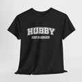 Hubby Est 2/27/23 Shirt – Christian Husband Tee – 1 John 4:19 Bible Verse on Back – Faith Based Anniversary Gift for Him