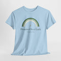 Promise Over Luck Christian Shirt – Genesis 9:13 Faith Based Rainbow T-Shirt – St. Patrick’s Day Christian Apparel for Women & Men